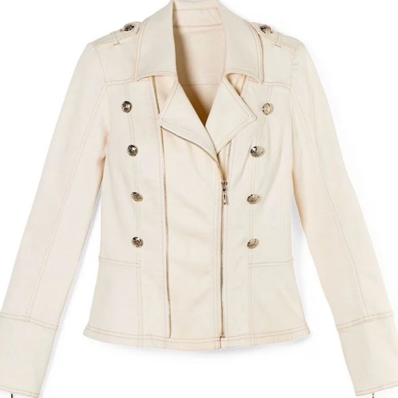 🤍 WHBM Peplum Moto Jacket 🤍 Size 6 🤍 - Picture 5 of 11